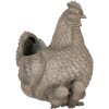 Clayre & Eef 6PR5447 Macetero Pollo Gris 46x30x38 cm Estilo Campestre