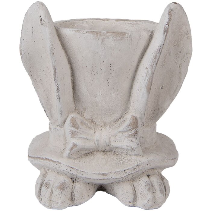 Clayre & Eef 6TE0553M Macetero Piedra Beige 17x16x19 cm Estilo rústico