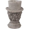 Clayre & Eef 6TE0554 Maceta Cabeza Piedra Gris 15x16x24 cm Estilo Campestre