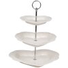 Clayre & Eef 6CE2048 Estantería de cerámica blanca Ø 26x31 cm Estilo romántico