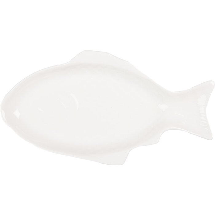 Clayre & Eef 6CEBO0199L Bol Pez Blanco 48x26x5 cm 925 ml