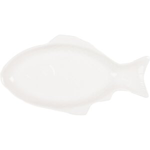 Clayre & Eef 6CEBO0199L Bol Pez Blanco 48x26x5 cm 925 ml