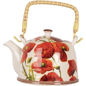 Clayre & Eef 6CETE0171 Tetera Amapolas...