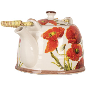 Clayre & Eef 6CETE0171 Tetera Amapolas...