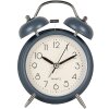 Clayre & Eef 6AC0032BL Reloj Despertador Analógico Metal Azul Cristal 9x5x13 cm 1xAA