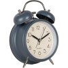 Clayre & Eef 6AC0032BL Reloj Despertador Analógico Metal Azul Cristal 9x5x13 cm 1xAA
