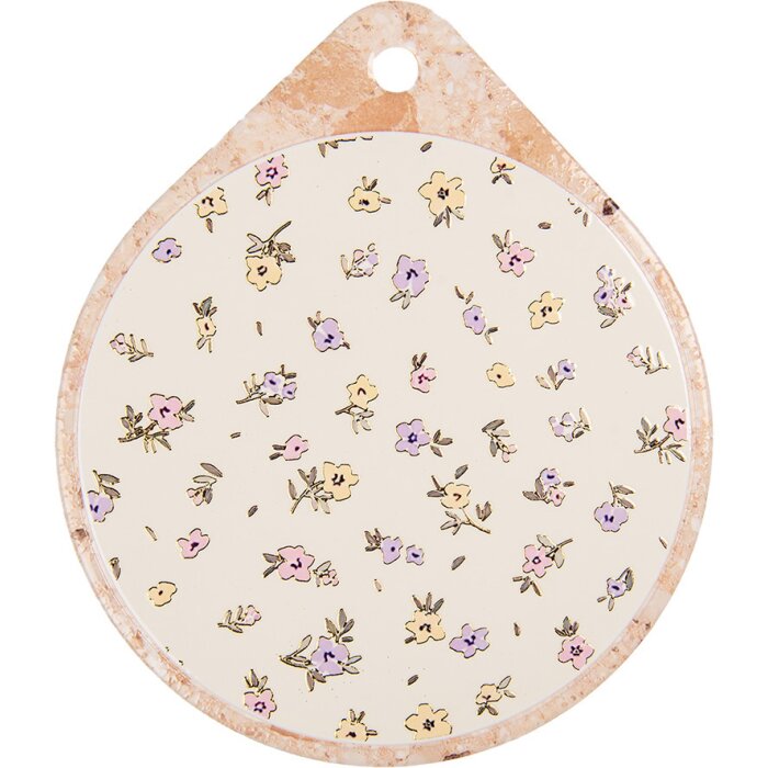 Clayre & Eef 6CE2060 Salvamanteles Cerámica Beige Naranja 20x23 cm