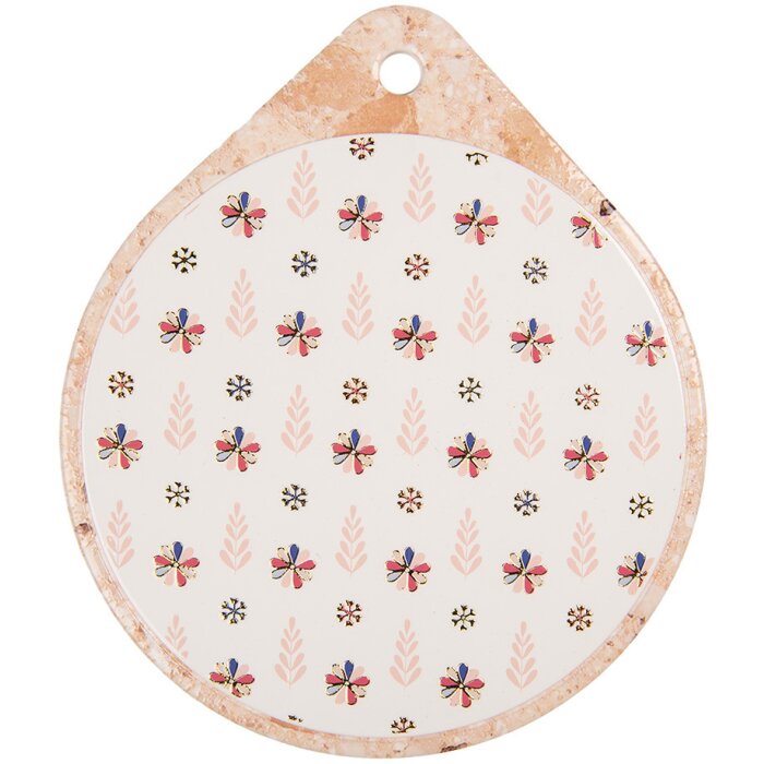 Clayre & Eef 6CE2062 Salvamanteles Cerámica Beige 20x23 cm Country Style