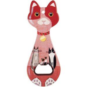 Clayre & Eef 6CE2066 Abrebotellas Gato Rojo 5x14x1 cm...
