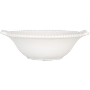 Clayre & Eef 6CEBO0200M Bol 12x8x4 cm 75 ml cerámica blanca estilo campestre