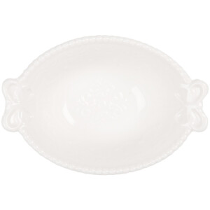 Clayre & Eef 6CEBO0200M Bol 12x8x4 cm 75 ml cerámica blanca estilo campestre