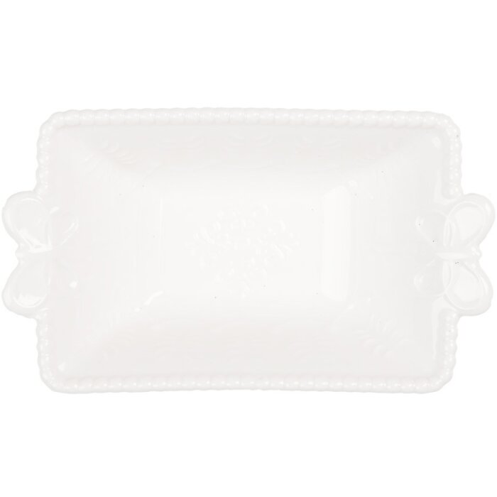 Clayre & Eef 6CEBO0201M Bol Cerámica Blanco 12x7x4 cm 75 ml