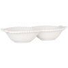 Clayre & Eef 6CEBO0202L Bol Cerámica Blanco 25x7x3 cm Estilo Campestre