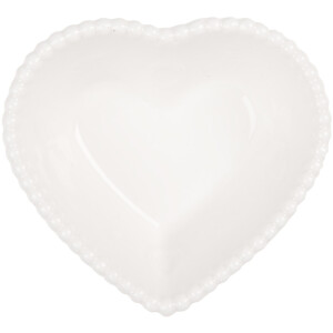Clayre & Eef 6CEBO0203M Bol Forma Corazón Blanco 10x9x4 cm 75 ml