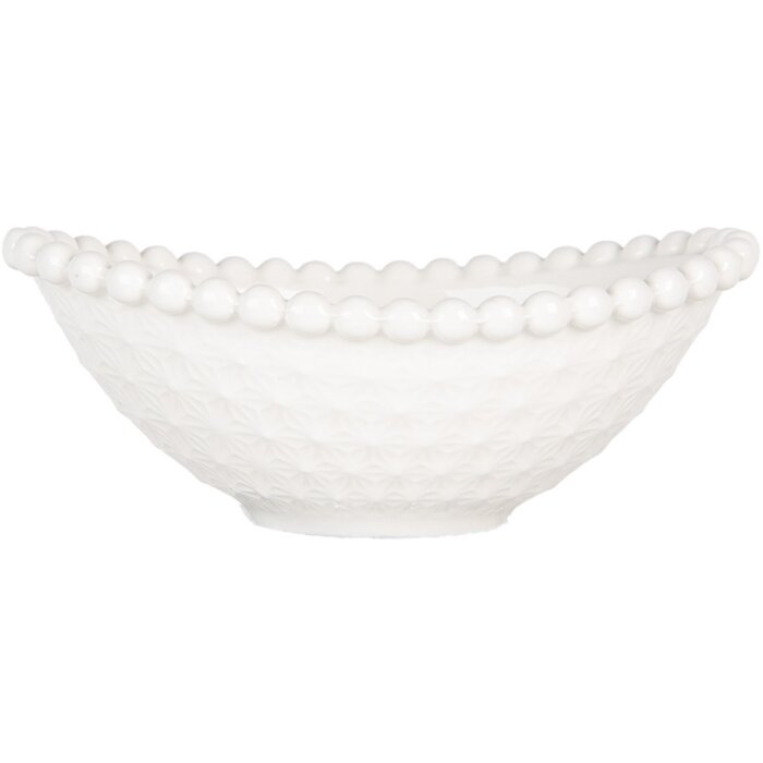 Clayre & Eef 6CEBO0204 Bol Blanco 12x8x4 cm 75 ml