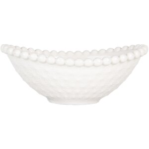 Clayre & Eef 6CEBO0204 Bol Blanco 12x8x4 cm 75 ml