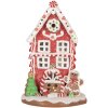 Clayre & Eef 66031 Decoración casa con LED 14x14x22 cm Casa de Navidad