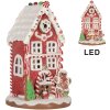 Clayre & Eef 66031 Decoración casa con LED 14x14x22 cm Casa de Navidad