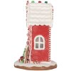 Clayre & Eef 66031 Decoración casa con LED 14x14x22 cm Casa de Navidad