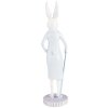 Clayre & Eef 6PR5199 Decoración Conejo Blanco Azul Ø 10x40 cm