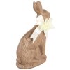 Clayre & Eef 6PR5202 Decoración Conejo Poliresina Marrón Blanco 9x4x13 cm