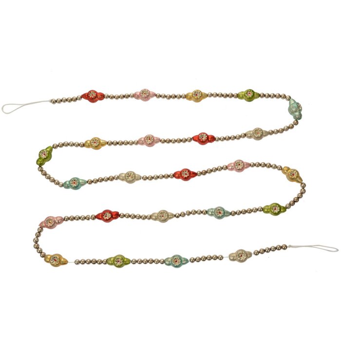 Clayre & Eef 65993 Guirnalda de Navidad plata 180 cm decoración festiva