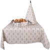 Clayre & Eef BNS01 Mantel 100x100 cm Beige Gris Estampado Conejo Casa de Campo