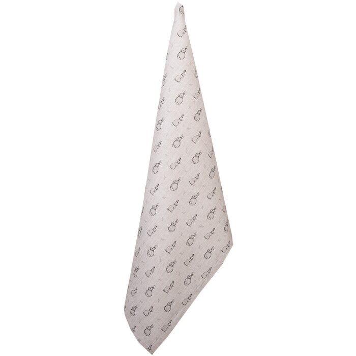 Clayre & Eef BNS42-1 Paño de cocina 50x70 cm Algodón Gris Beige Estilo Campestre