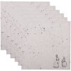 Clayre & Eef BNS43 Set de 6 servilletas 40x40 cm Beige Gris Motivo conejito