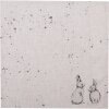 Clayre & Eef BNS43 Set de 6 servilletas 40x40 cm Beige Gris Motivo conejito