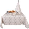 Clayre & Eef BNS47 Panera 35x35x8 cm Beige Gris con motivo conejito