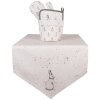 Clayre & Eef BNS50 Panera Beige Gris 15x16 cm con motivo conejito