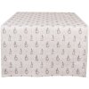 Clayre & Eef BNS64 Camino de Mesa 50x140 cm estilo campestre beige gris motivo conejo