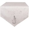 Clayre & Eef BNS65 Camino de Mesa 50x160 cm algodón beige gris estilo country