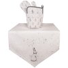Clayre & Eef BNS65 Camino de Mesa 50x160 cm algodón beige gris estilo country
