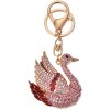 Juleeze JZKC0171 Llavero cisne oro rosa strass 5x2x6 cm