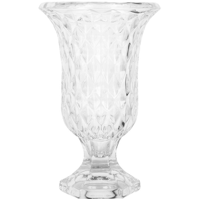 Clayre & Eef Jarrón de Cristal Ø 15x23 cm Transparente Diseño Elegante