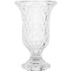 Clayre & Eef Jarrón de Cristal Ø 15x23 cm Transparente Diseño Elegante