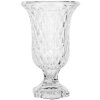 Clayre & Eef Jarrón de Cristal Ø 15x23 cm Transparente Diseño Elegante