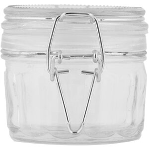 Clayre & Eef 6GL5034 Tarro con tapa 10x7x6 cm vidrio estilo campestre
