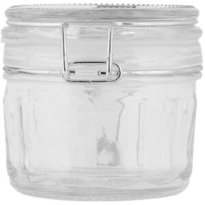 Clayre & Eef 6GL5034 Tarro con tapa 10x7x6 cm vidrio estilo campestre