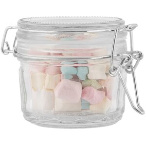 Clayre & Eef 6GL5034 Tarro con tapa 10x7x6 cm vidrio estilo campestre