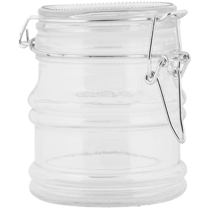 Clayre & Eef 6GL5035 Tarro con tapa 9x8x9 cm vidrio estilo campestre