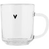 Clayre & Eef Vaso de Té Motivo Corazón 200 ml Transparente Diseño Elegante