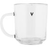 Clayre & Eef Vaso de Té Motivo Corazón 200 ml Transparente Diseño Elegante