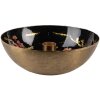 Clayre & Eef 65881 Candelero Oro Negro Ø 17x6 cm Hierro Estilo Barroco