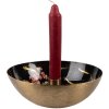 Clayre & Eef 65881 Candelero Oro Negro Ø 17x6 cm Hierro Estilo Barroco