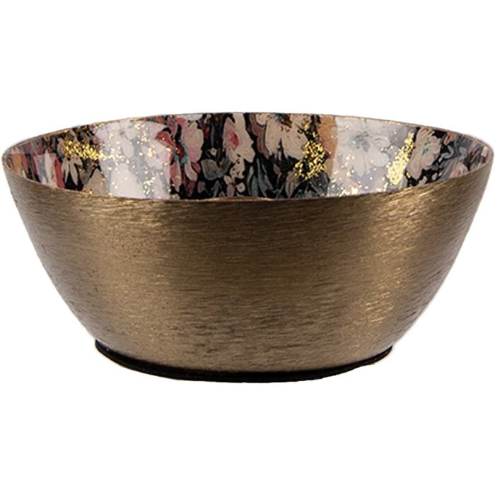 Clayre & Eef 65883 Candelero oro 11 cm hierro floral