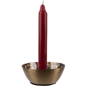 Clayre & Eef 65883 Candelero oro 11 cm hierro floral