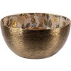 Clayre & Eef 65884 Candelero Oro Blanco Ø 8 cm Altura 4 cm